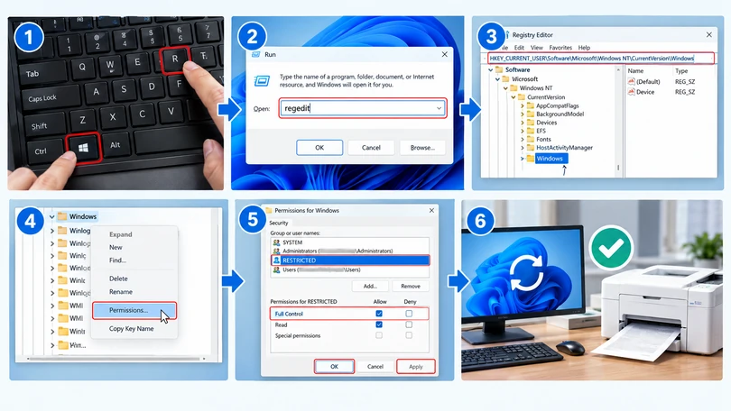 Phân quyền Registry Editor