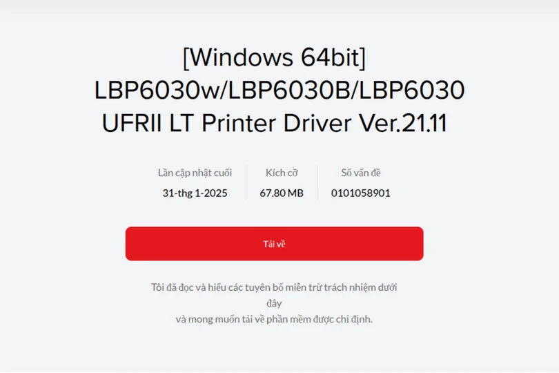 Chuẩn bị công cụ cài driver Canon 6030