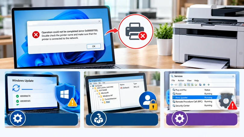 Nguyên nhân gây ra lỗi 0x00000709