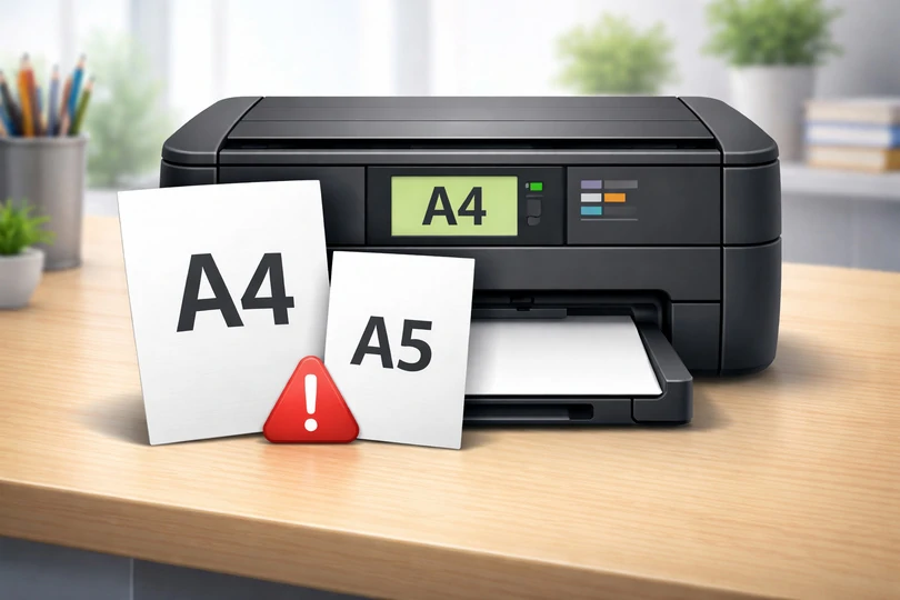 Kích thước giấy không đúng