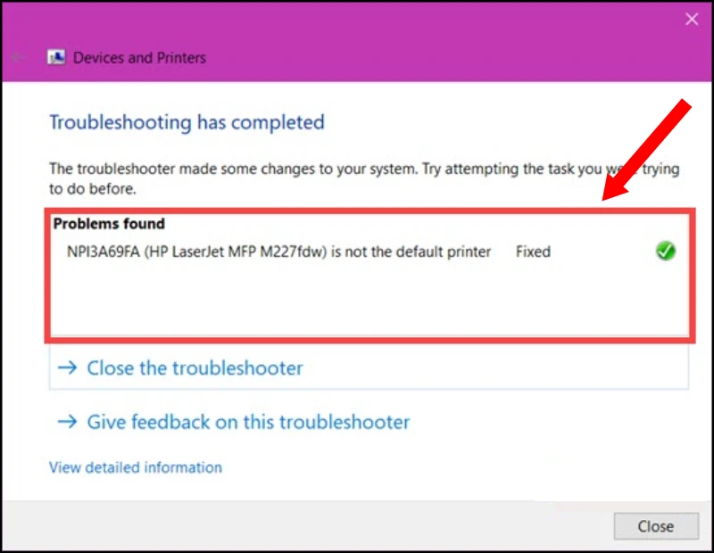 Để Windows tự sửa lỗi máy in bằng Troubleshoot Bước 6