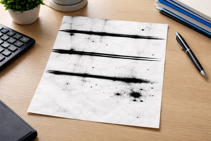 Bản photo thường xuyên bị sọc đen và vệt đen