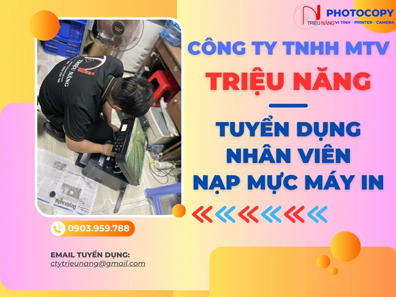 Tuyển học viên đào tạo kỹ thuật máy in, máy photocopy