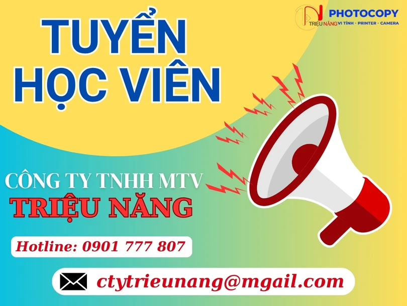 Tuyển học viên đào tạo kỹ thuật máy in, máy photocopy
